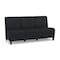 Lesro Siena Lounge Reception Armless 3 Seat Tandem Seating No Center Arms, Walnut, MD Black Upholstery SN3102 - alternate 1